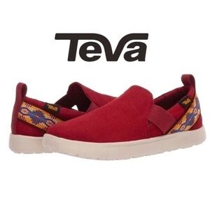 TEVA Women’s W Voya Slip On Loafer Flat Shoes Canyon Burgundy Color Size 8